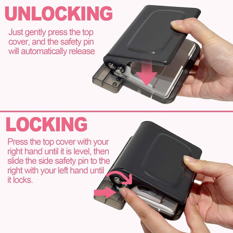 Silvaxis 10 Hole Punch Binding Machine for Planner, Manual Binding System with 10 Multi-Color Binder Rings for Making 26 Holes on B5, 30 Holes on A4, 20 Holes on A5 Book, 10 Sheet Capacity - Black - Image 5